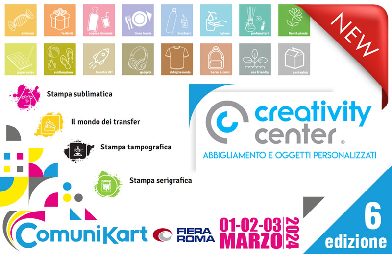 Creativity Center a ComuniKart 2024 Roma: Soluzioni di Stampa e Prodotti Personalizzati dall'Effetto 