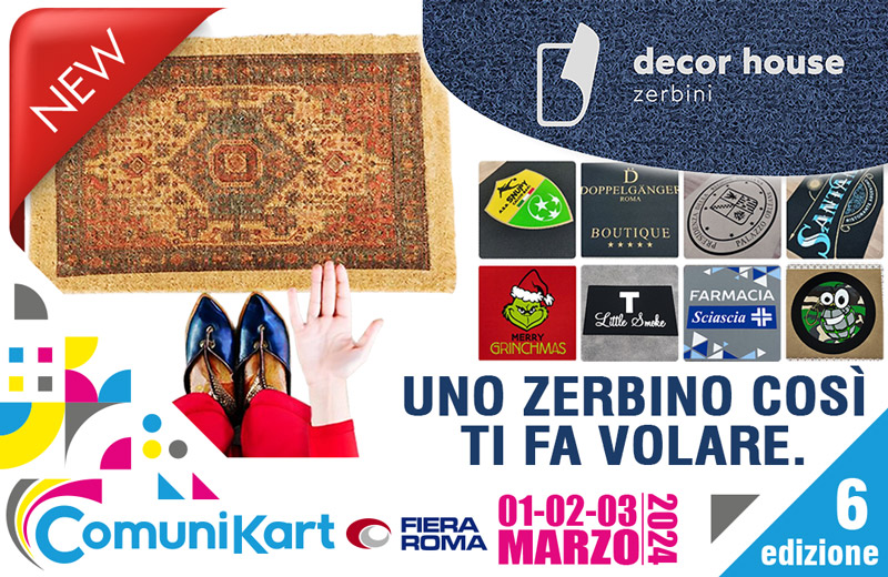 Decor House a ComuniKart 2024 Roma: Personalizza gli Zerbini con il tuo Logo Aziendale 