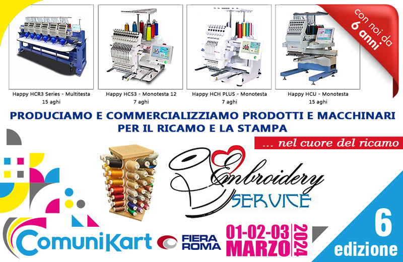 Embroidery Service a ComuniKart 2024 Roma: Ridefinisci il Concetto di Ricamo e Personalizzazione